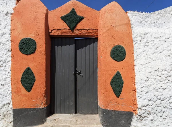 Tipico ingresso di casa nell'antica città di Jugol. Harar. Etiopia — Foto Stock