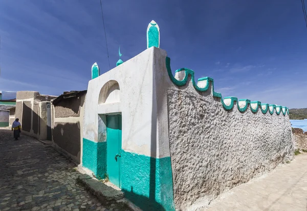 Callejón estrecho de la antigua ciudad de Jugol por la mañana. Harar. . —  Fotos de Stock