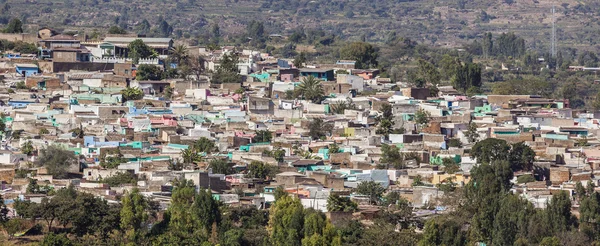 Fågel vy över gamla muromgärdade staden jugol. harar. Etiopien. — Stockfoto