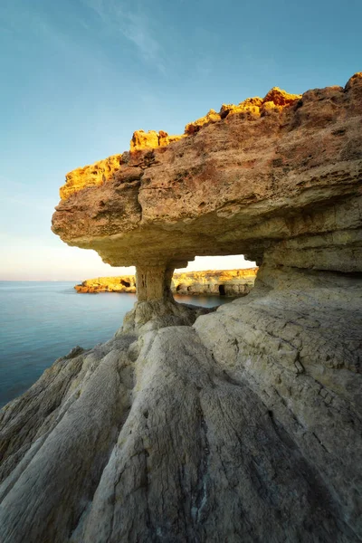 Kıbrıs Güneydoğu Ucundaki Cape Greco Pozlama Parantezi Kullanılarak Işlendi — Stok fotoğraf