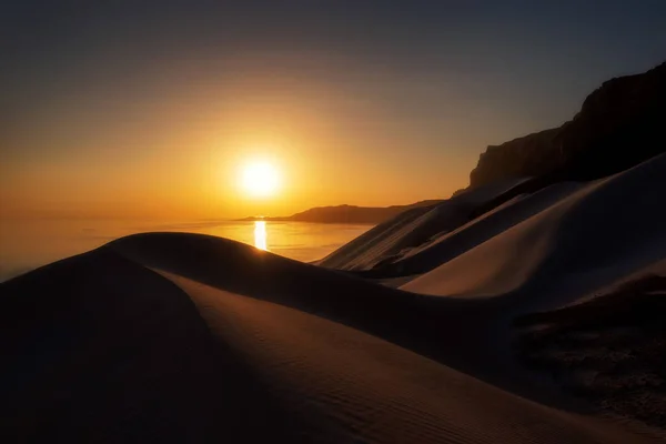 Sunset Arher Beach Eastern Socotra Jemen Taken November 2021 Post — Stock Fotó