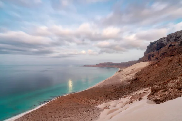 Homokdűnék Arher Beachen Socotra Keleti Csúcsán Jemenben 2021 Novemberében Expozíciós — Stock Fotó