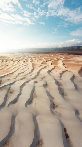 Homokdűnék Jemeni Socotra Déli Partja Mentén 2021 Novemberében Expozíciós Zárójelben — Stock Fotó