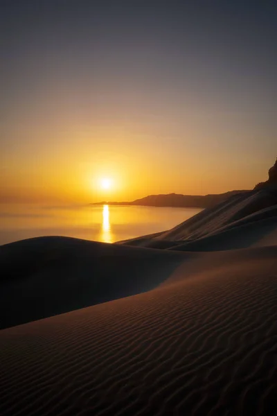 Puesta Sol Sobre Playa Arher Este Socotra Yemen Tomada Noviembre —  Fotos de Stock