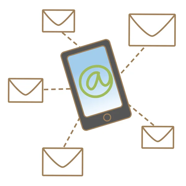 Мобільна пошта концепції — стоковий вектор