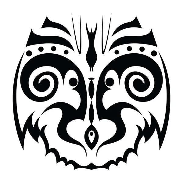 Tatuaje gráfico de cara — Vector de stock