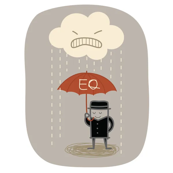 Empresário use guarda-chuva EQ Ilustrações De Stock Royalty-Free