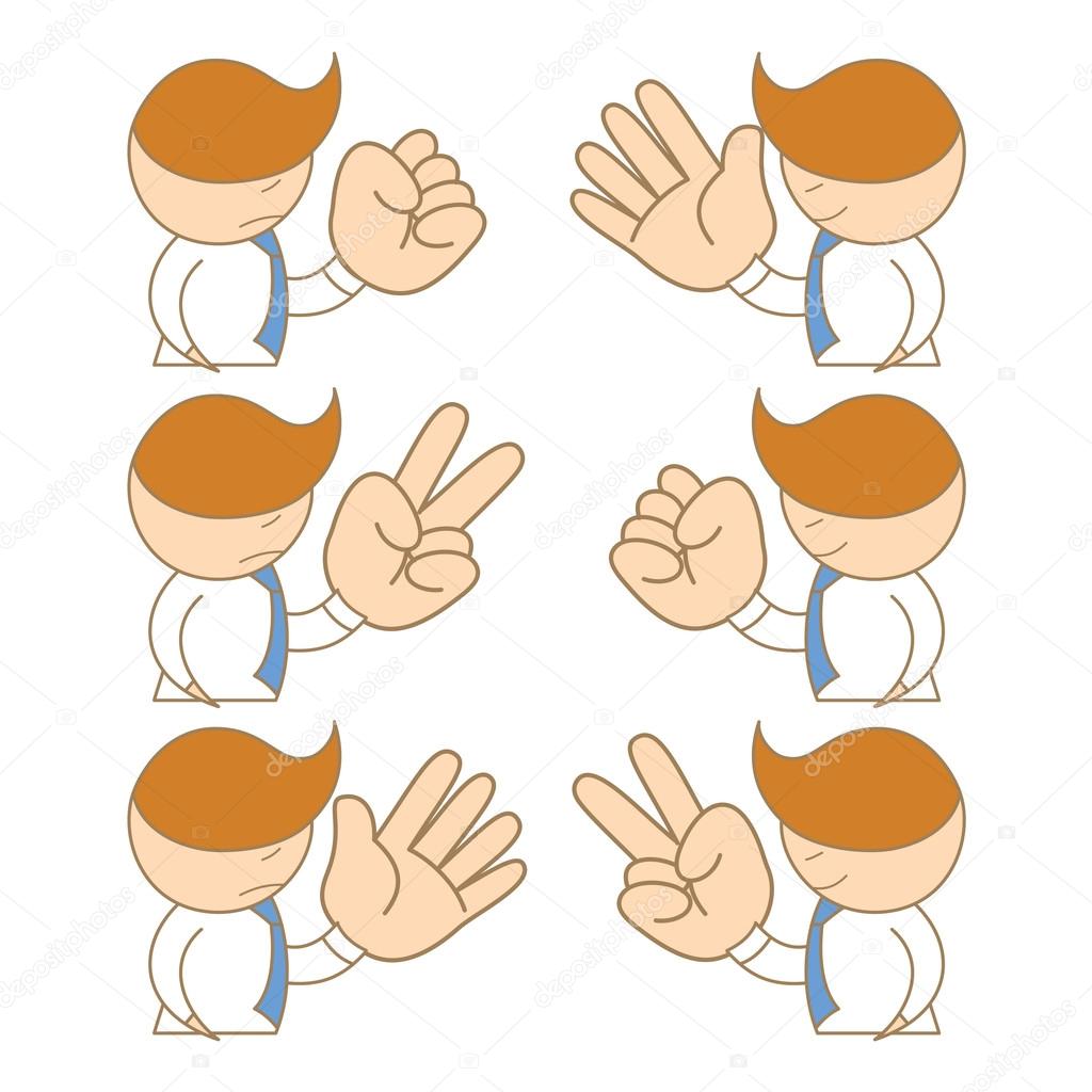 Rock Paper Scissors Vector Illustration Stock Illustration