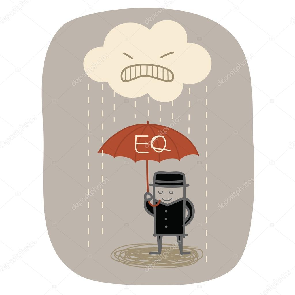 Businessman Use Eq Umbrella Vector Image By C Fatimaj Vector Stock