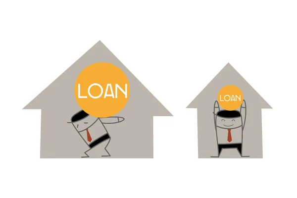 Aumento de préstamos hipotecarios — Vector de stock