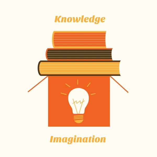 Imagination and knowledge — Stock Vector