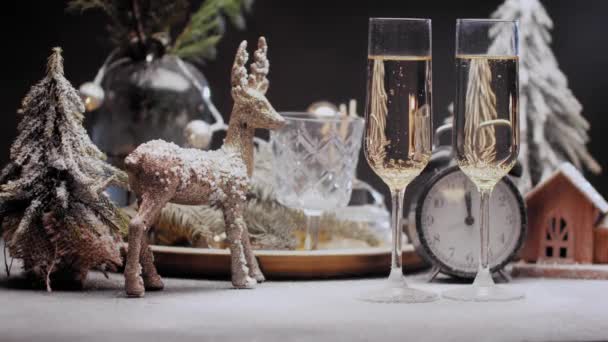Yeni Yılınız Kutlu Olsun. Noel ve Yeni Yıl tatili arka plan, kış sezonu — Stok video
