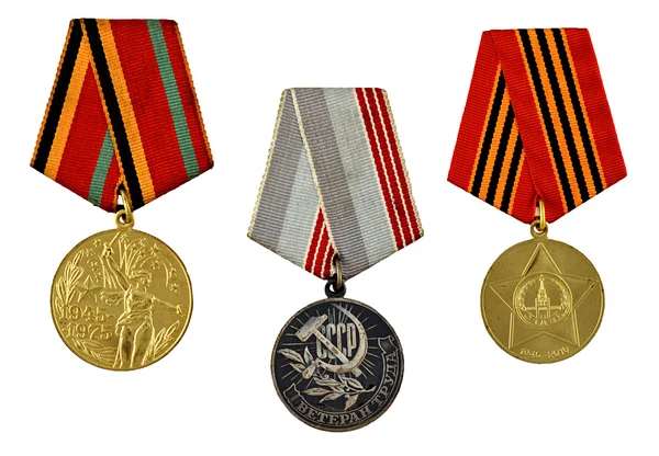 Három katonai kitüntetések — Stock Fotó