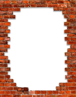 Frame with brick clipart
