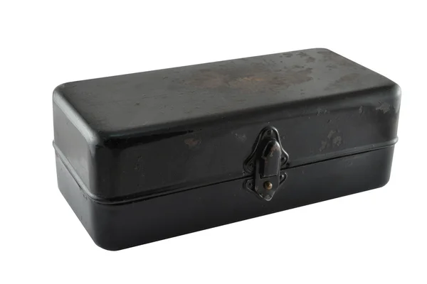 Caixa de metal preto — Fotografia de Stock