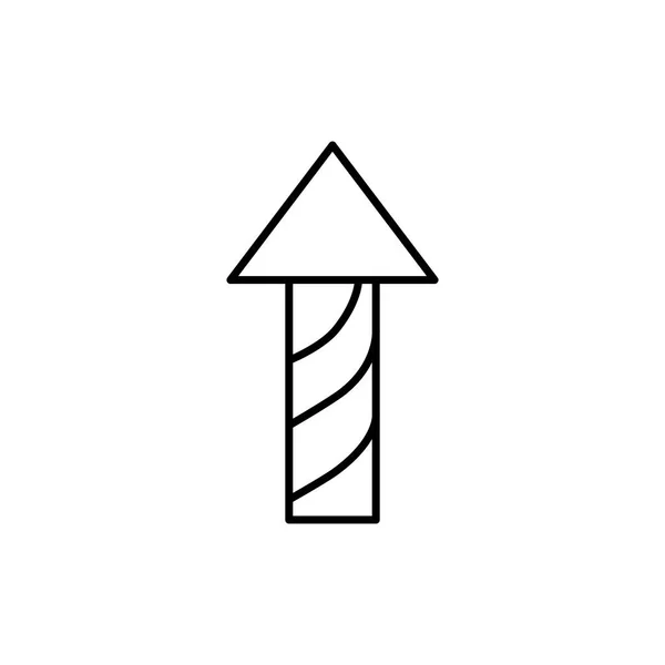 파이어 웍스 라인 아이콘, 윤곽 벡터 표시, 흰색에서 분리 된 선형 픽 토 그램. 로고 삽화 — 스톡 벡터