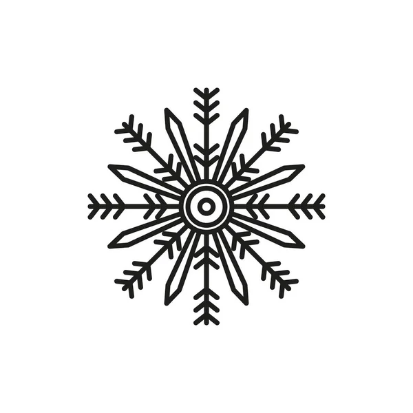 Wektor płatek śniegu ikona izolowane na białym tle — Wektor stockowy