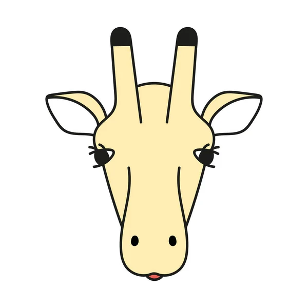 Dessin vectoriel d'une girafe mignonne pour enfants, isolé — Image vectorielle