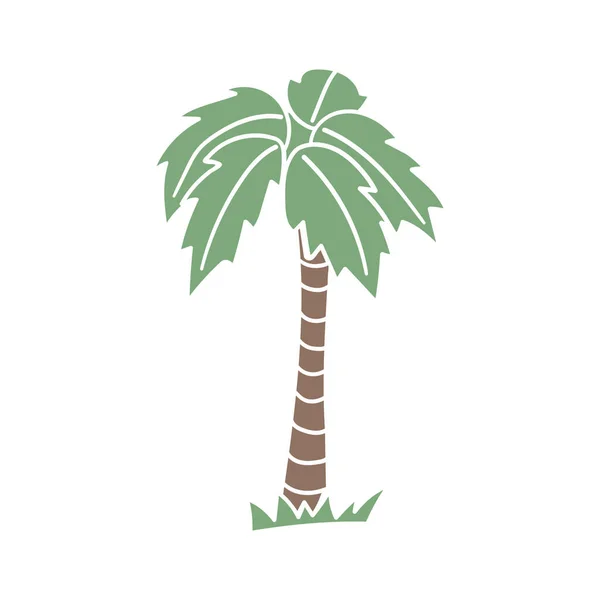 Ilustração Vetor Palmeira Estilo Doodle Isolado — Vetor de Stock
