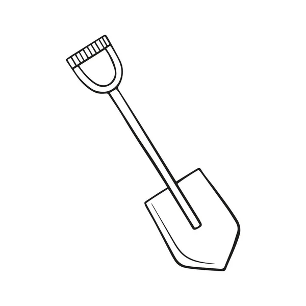 Handgetekende Vector Doodle Illustratieschep Voor Kamperen — Stockvector