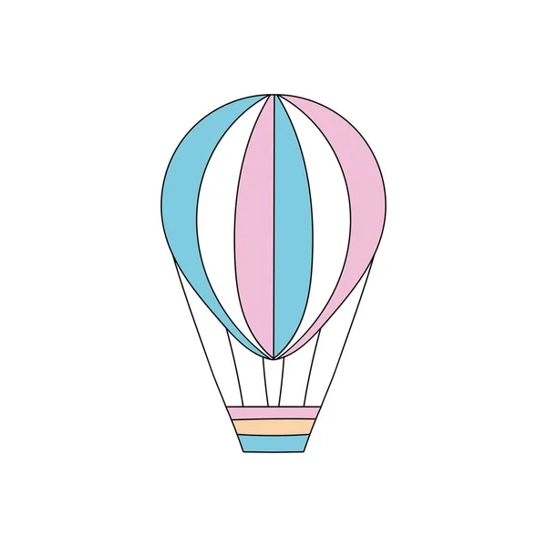 Vector de dibujos animados globo de aire icono, volando, imagen de color aislado — Archivo Imágenes Vectoriales
