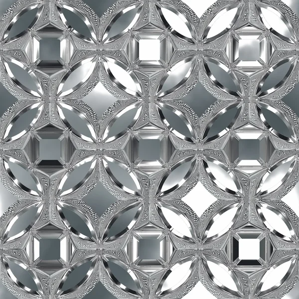 Chrome pattern. Seamless texture. — Stock Photo, Image