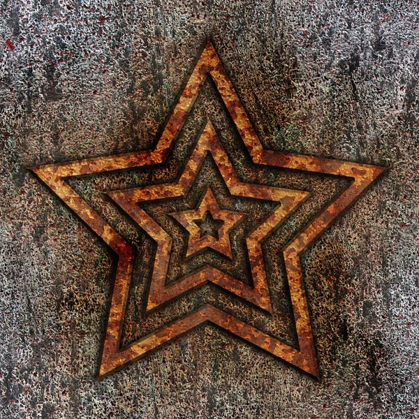 Ржавая звезда — стоковое фото