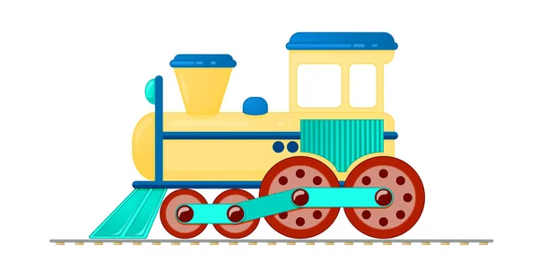 Juguete de tren para niños en estilo de dibujos animados. — Vector de stock