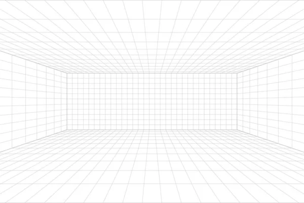 Izgara perspektifi beyaz oda arkaplanı