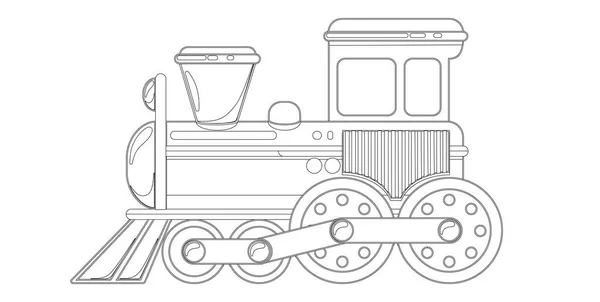 Juguete de tren para niños en estilo de dibujos animados. — Archivo Imágenes Vectoriales