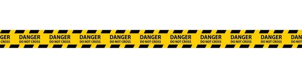Peligro, precaución y cintas sin costura de advertencia. — Vector de stock