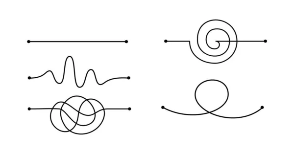 Diferentes garabatos dibujados a mano — Vector de stock