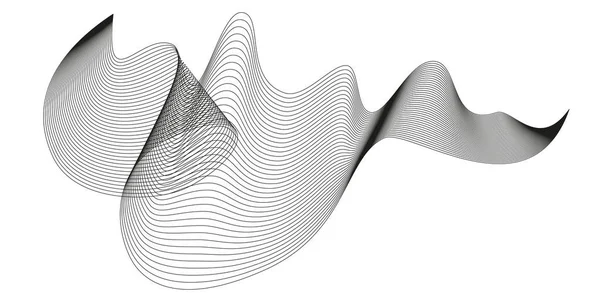 Wellenförmige abstrakte Streifen. — Stockvektor