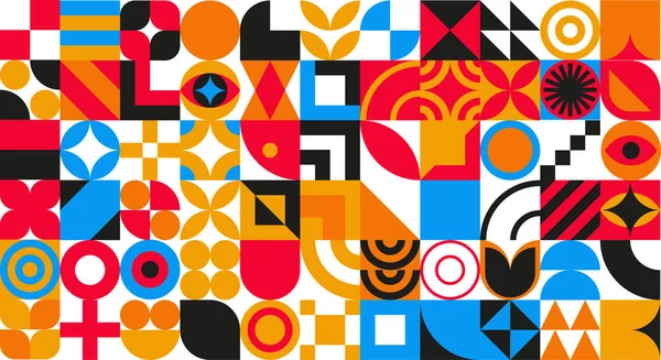 Bauhaus geometrik tasarımı ve göz elementleri