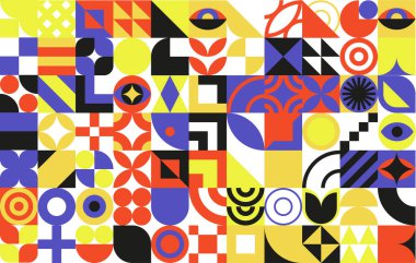 Bauhaus geometrik tasarımı ve göz elementleri