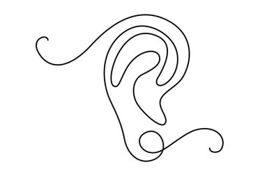 İnsan kulağı sürekli bir çizgi çizer..