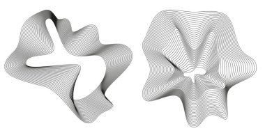 Dalgalı soyut çizgili. 