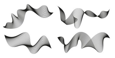 Dalgalı soyut çizgili. 