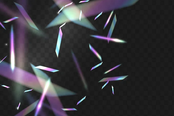 Holographic flying confetti overlay — Stock vektor