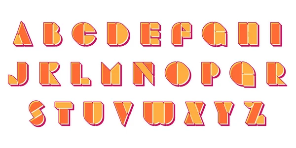 Bauhaus 90 Style Geometric Font — 스톡 벡터