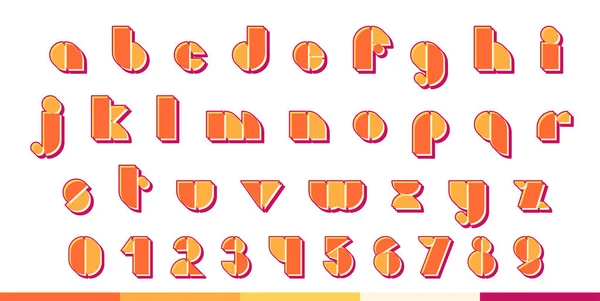 Bauhaus 90 Style Geometric Font — 스톡 벡터