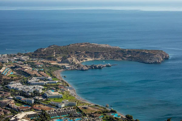 Kutsal Panagia Tsambika manastırından güzel manzara (kyra psili)