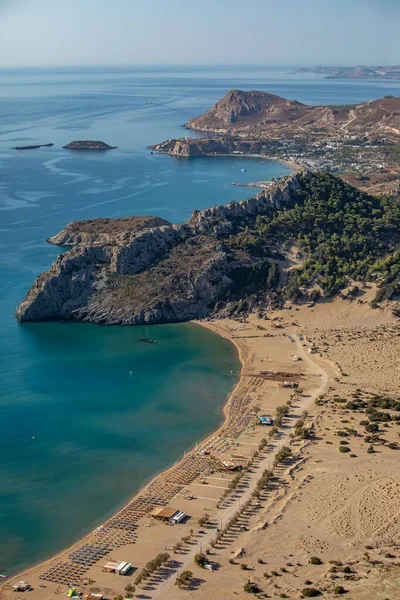 View Holy Monastery Panagia Tsambika Rhodos — Zdjęcie stockowe