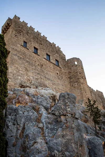 Lindos Acropolis Rodos Grecja — Zdjęcie stockowe