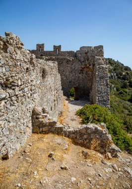 Castle of Asklipio on Rhodes island, Dodecanese islands, Greece, Europa, morning time