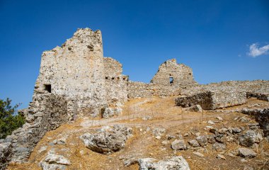 Castle of Asklipio on Rhodes island, Dodecanese islands, Greece, Europa