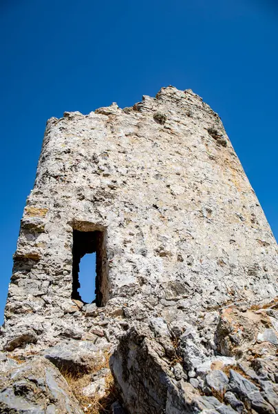 Castle Asklipio Rhodes Island Dodecanese Islands Greece Europa Day — Zdjęcie stockowe