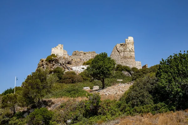 Castle Asklipio Rhodes Island Dodecanese Islands Greece Europa Morning — Zdjęcie stockowe