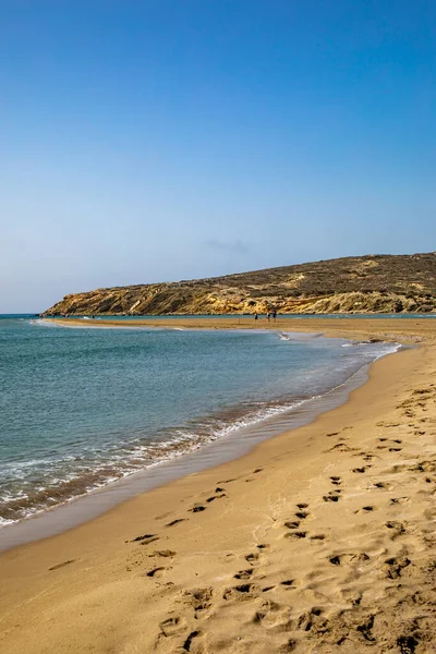 Rodos adasındaki Macheria plajı, Dodecanese adaları, Yunanistan, güneşli bir gün