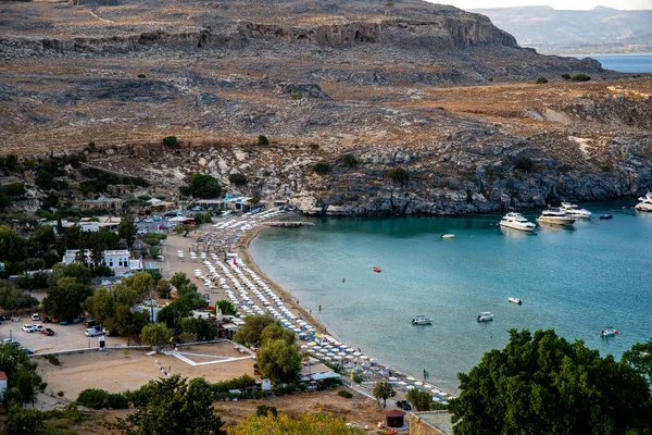 Miasteczko Lindos Wyspie Rodos Grecja — Zdjęcie stockowe